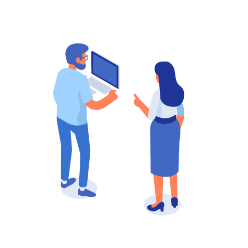 話している人達